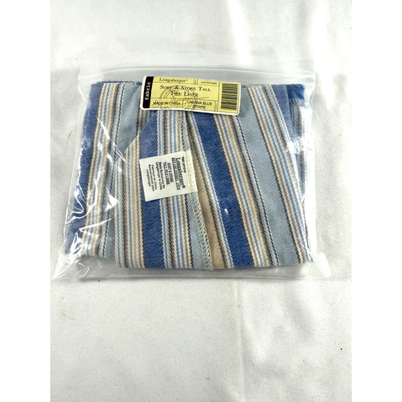 Longaberger Sort & Store Tall File Liner Cabana Blue Stripe 23797295 - Picture 1 of 3